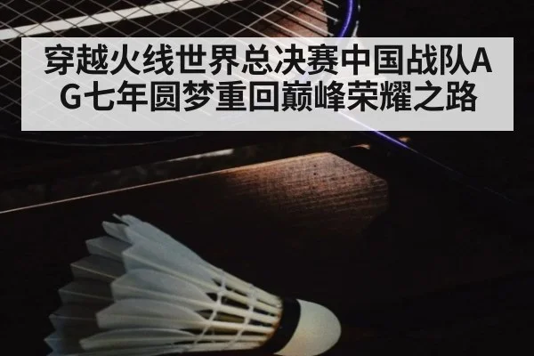 穿越火线世界总决赛中国战队AG七年圆梦重回巅峰荣耀之路